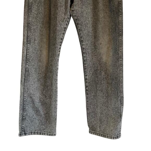 Vintage 90s Wrangler Black Stone Washed Cotton Denim Western Jeans Size 36x32 - Picture 9 of 16